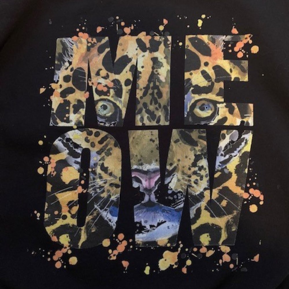 RAPANUI Sustainable Sweatshirt - Black with Leopard - Circular Manufacturing